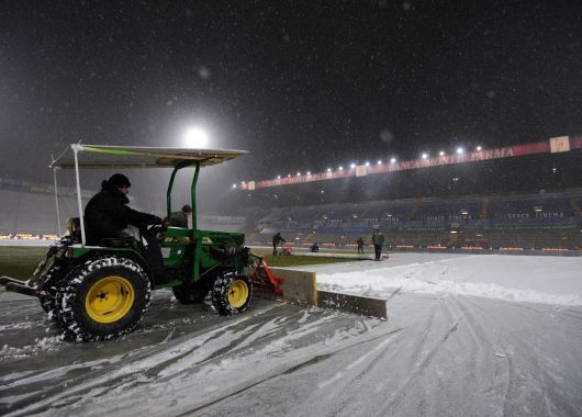 La nieve frenó al puntero del Calcio (foto 1)