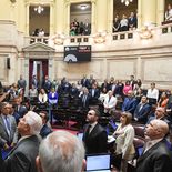Los senadores durante la última sesión. Los senadores durante la última sesión.
