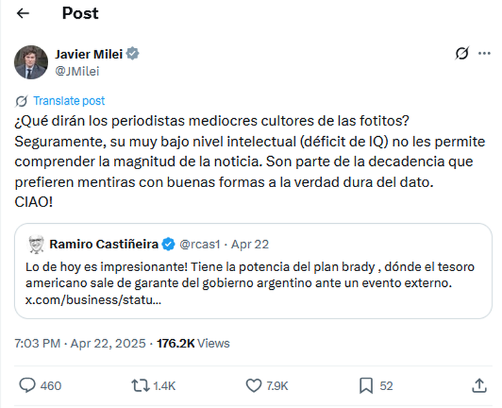 La cadena de Trolls del gobierno salió a instalar la idea que el Tesoro Norteamericano apoyaba la política de Javier Milei. Desde entonces “el globo” salió a volar cada vez que “las papas quemaban” La cadena de Trolls del gobierno salió a instalar la idea que el Tesoro Norteamericano apoyaba la política de Javier Milei. Desde entonces “el globo” salió a volar cada vez que “las papas quemaban”