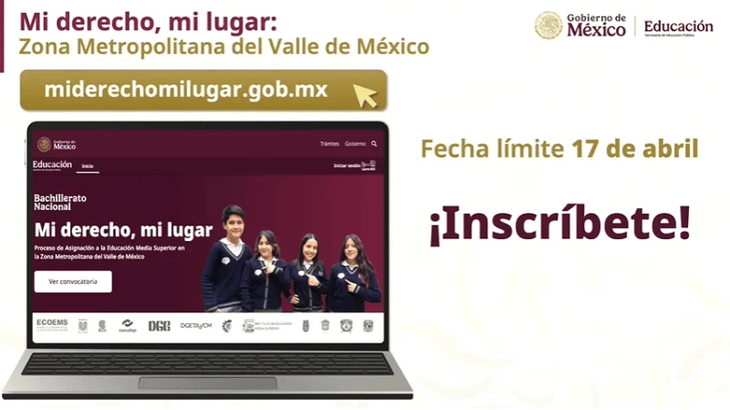 Mi Derecho Mi Lugar ya suma más de 200 mil inscritos: la Secretaría de Educación Pública pide a los rezagados actuar antes del 17 de abril. Mi Derecho Mi Lugar ya suma más de 200 mil inscritos: la Secretaría de Educación Pública pide a los rezagados actuar antes del 17 de abril.