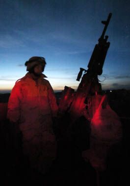 Rob Brucker y un atardecer en Irak.