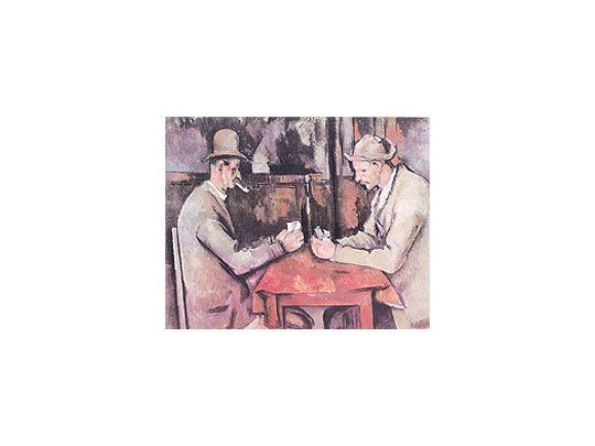 «Los jugadores de cartas » (1890-1892), de Cézanne, en el que el artista buscó representar un momento de meditación.