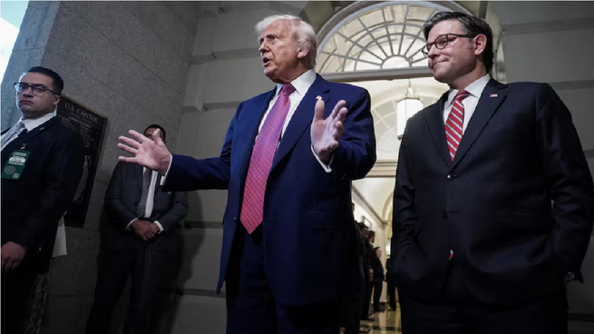 El presidente Trump defendió su plan fiscal en la Cámara de Representantes.