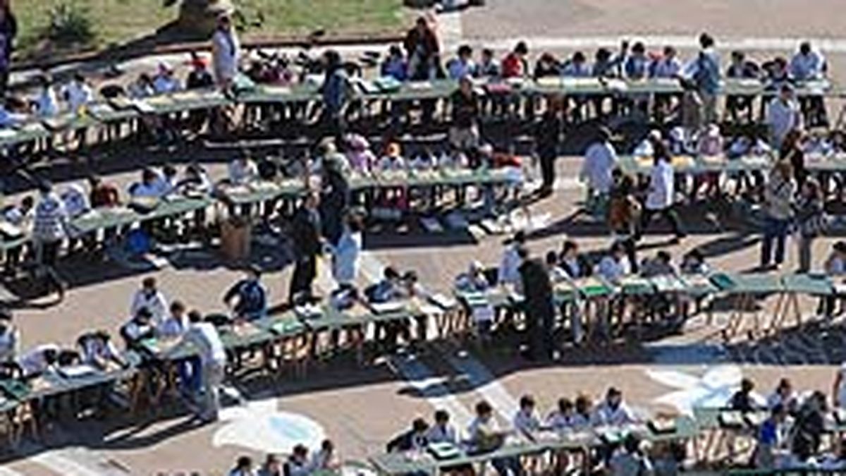 El Día del Ajedrez Escolar se celebró en la Plaza de Mayo