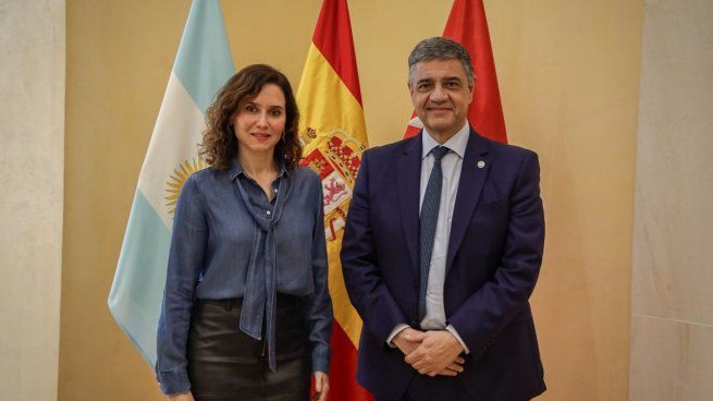 Jorge Macri se reunió con la presidenta de la Comunidad de Madrid, Isabel Díaz Suyo.