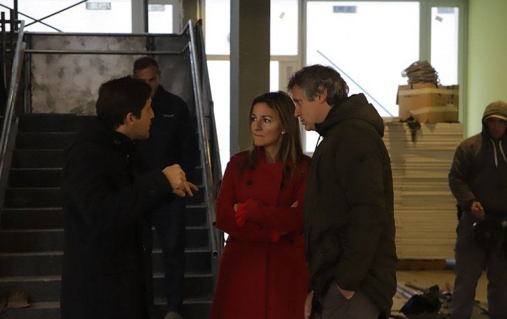 Felipe Miguel y&nbsp;Soledad Acuña recorrieron&nbsp;las&nbsp;obras.