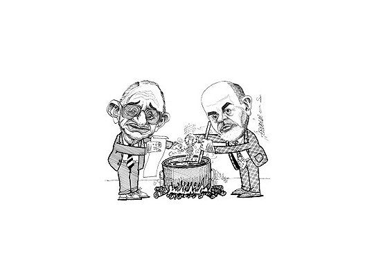 Alan Greenspan y Ben Bernanke