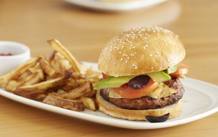 Hamburguesa de pollo.