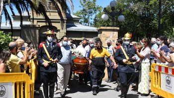 Despiden los restos del exgolfista e intendente de Villa Allende Eduardo Gato Romero.