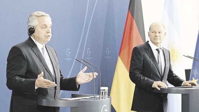 escala alemana. En el marco de su gira europea, el presidente Alberto Fernández se reunió ayer con el canciller Olaf Scholz.