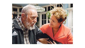 ámbito.com | Fidel Castro y Dilma Rousseff se reunieron el lunes a la noche en el marco del viaje de la presidenta brasileña para asistir a la cumbre de la CELAC. La cooperación económica, con un Brasil deseoso de sacar ventaja de la apertura en marcha en la isla comu