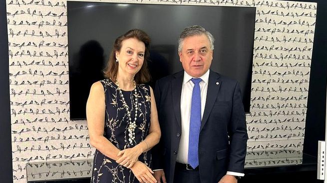 El canciller uruguayo Omar Paganini se reunió con su par argentina, Diana Mondino.