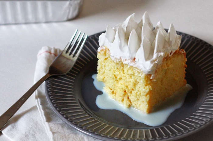 Torta tres leches.