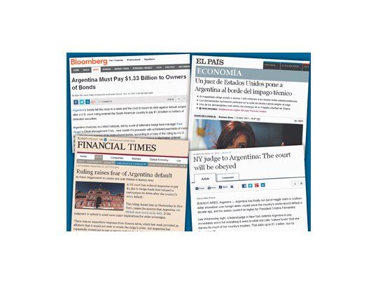 Griesa, con repercusión mundial