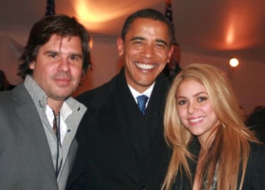 La pareja junto al presidente de EEUU, Barack Obama