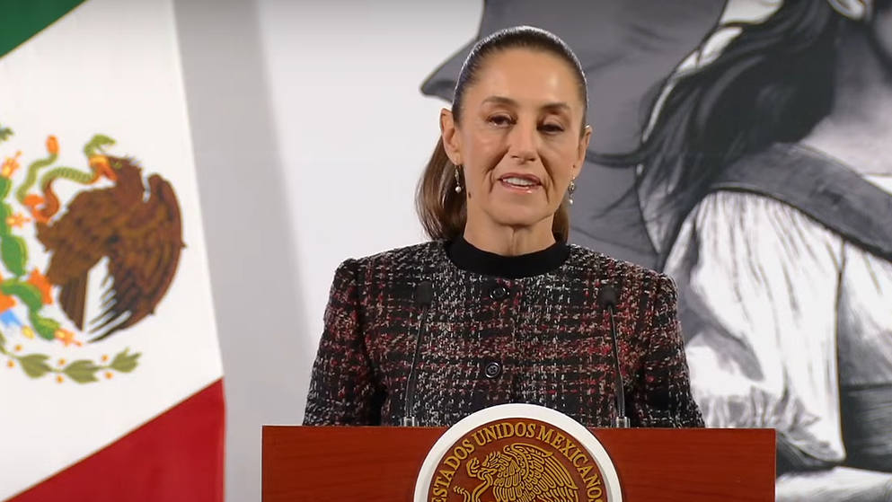 Claudia Sheinbaum brinda una nueva Mañanera del Pueblo este martes.