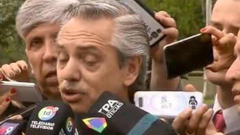 Alberto Fernández, visiblemente emocionado
