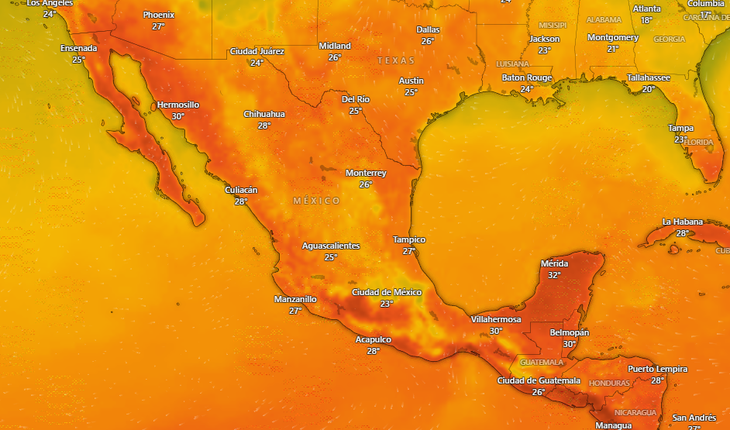 Onda de calor en varios estados de México este domingo. Onda de calor en varios estados de México este domingo.