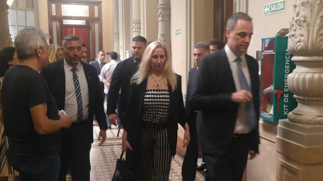Karina Milei ingresando al Congreso, en febrero del 2024.