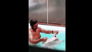 un nuevo video muestra a alvarez castillo sacando al cordero de la pileta