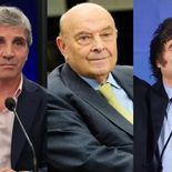 Fuerte cruce entre Domingo Cavallo y Luis Caputo y Javier Milei. Fuerte cruce entre Domingo Cavallo y Luis Caputo y Javier Milei.