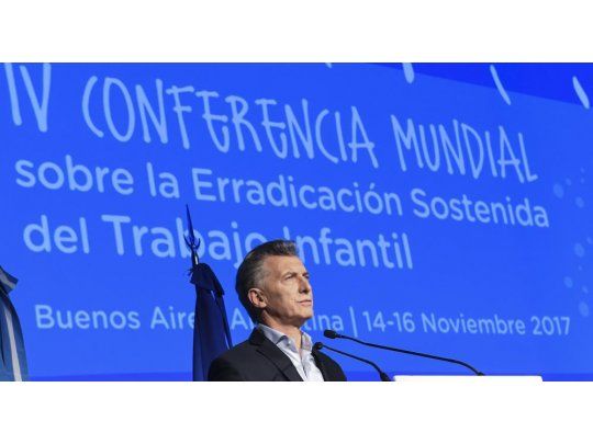 Macri, en el cierre de la IV Conferencia Mundial sobre Erradicación Sostenida de Trabajo Infantil.