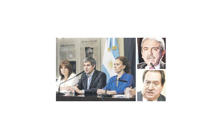 Patricia Bullrich, Marcos Peña, Gabriela Michetti, exjefe de Gabinete Aníbal Fernández y exministro León Arslanian.