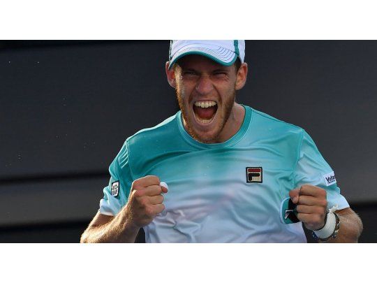 Schwartzman festeja. Si suepra a Nadal, será Top 20.