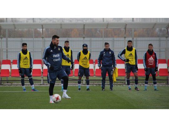 La Selección se entrenó en Moscú.
