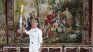 Salma Hayek carrying the Olympic flame. Salma Hayek carrying the Olympic flame.