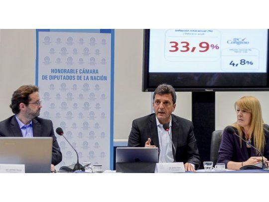 El diputado Sergio Massa, junto a sus pares Margarita Stolbizer y Marco Lavagna presenta el Índice Congreso.