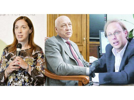 María Eugenia Vidal, Antonio Bonfatti y Gonzalo Saglione