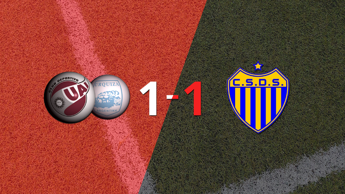 UAI Urquiza could not at home against Dock Sud and they tied 1-1