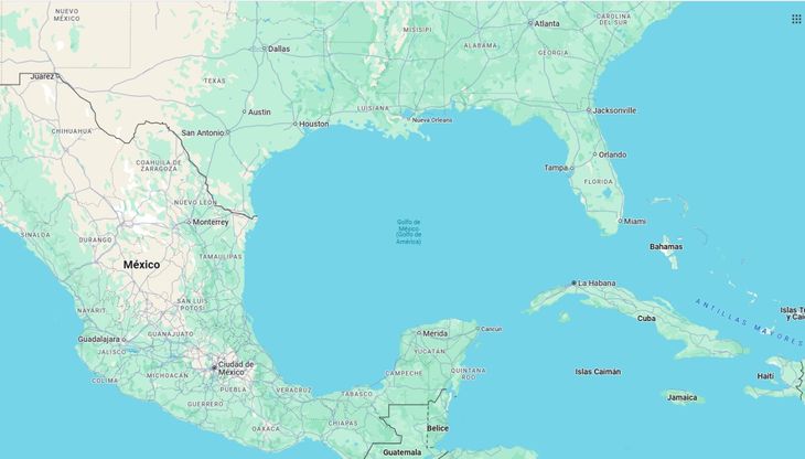 Google Maps updated the name of the Gulf of Mexico by the Gulf of America