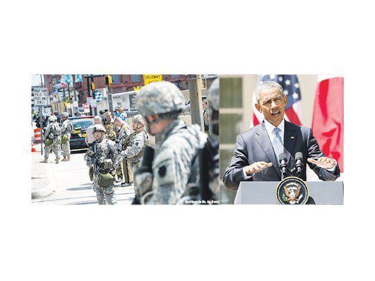 La violencia en Baltimore llevó al presidente Barack Obama a criticar los  abusos de la Policía contra la minoría negra. Para evitar nuevos choques, fue desplegada la Guardia Nacional y declarado el toque de queda.