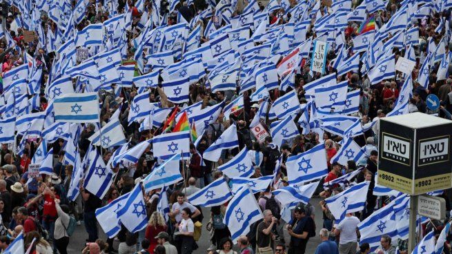 Manifestaciones en Israel contra la reforma judicial.&nbsp;