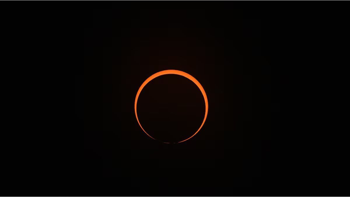 The ring of fire was clearly seen in Patagonia