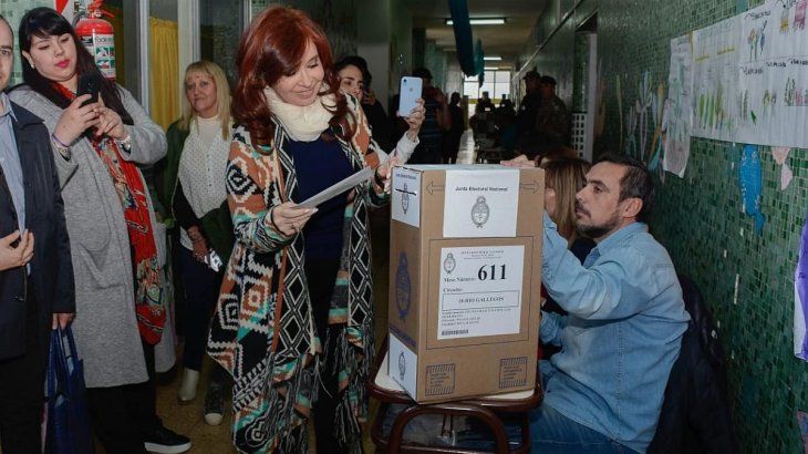 Cristina Fernández de Kirchner votó en Río Gallegos.