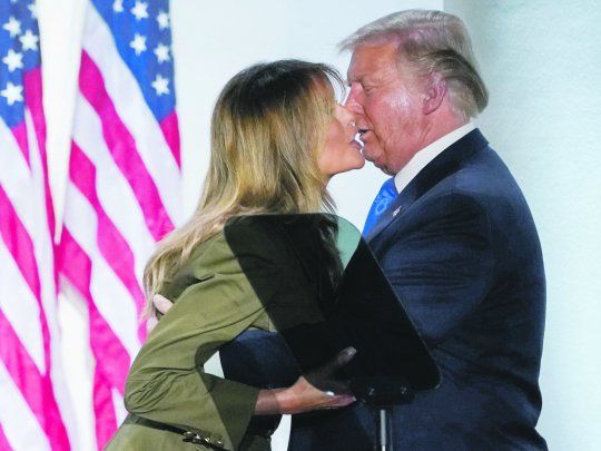 DIFERENCIA. La primera dama fue la única que no atacó a los demócratas durante su discurso el martes a la noche..