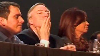 Nestornauta. El acto de la JP en el Luna Park fue convocada para escuchar a Néstor Kirchner. Pero por una reciente operación, no pudo hablar.