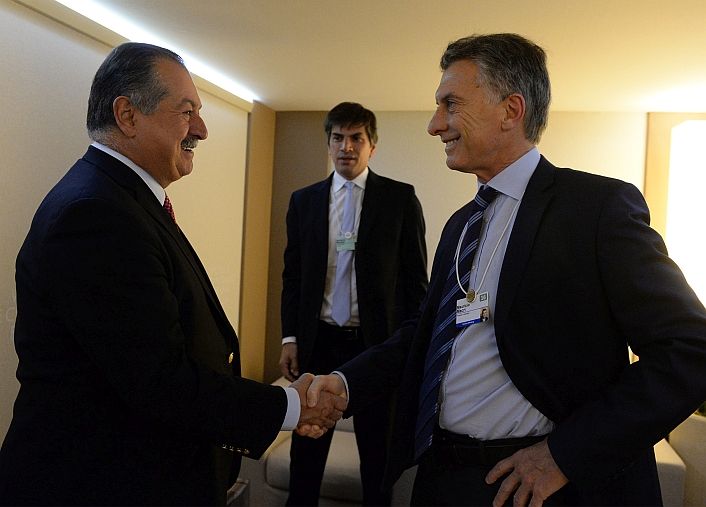 Mauricio Macri reunido con Andrew Liveris líder de The Dow Chemical Company