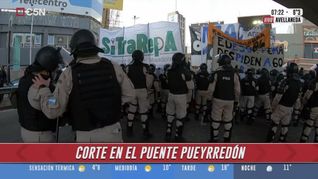 Corte en Puente Pueyrredón por protesta de trabajadores despedidos