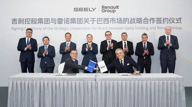 Directivos de Renault y Geely firmaron hoy el acuerdo para producción conjunta en Brasil&nbsp;