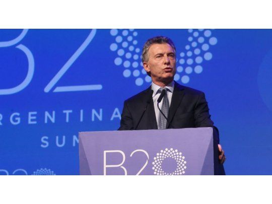 Mauricio Macri en el cierre del B20.