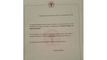 Máximo Kirchner, intervenido por un absceso hepático