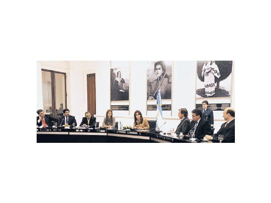 Cristina ayer habló en el Salón de la Mujer en Casa de Gobierno. La acompañaron funcionarios y miembros del Centro de Exportadores de Cereales.