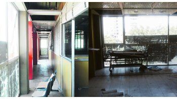 ámbito.com | Imágenes. Así están hoy las salas del nosocomio ubicado en Díaz Vélez 5044 . Denuncian abandono y falta de mantenimiento.