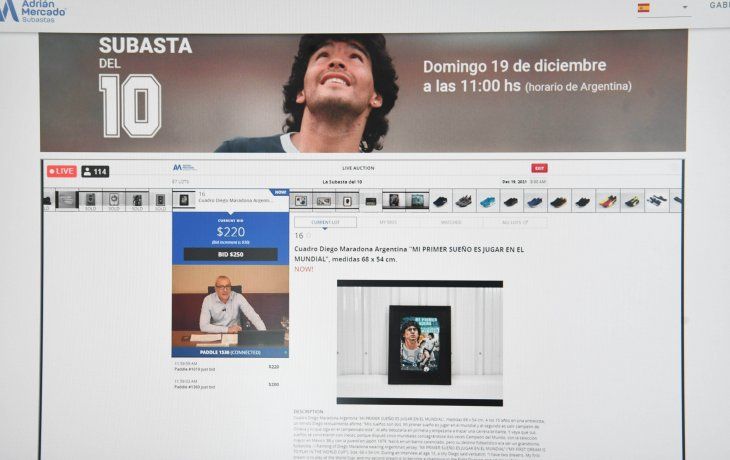 extienden la subasta del 10 por los objetos que pertenecieron a diego maradona