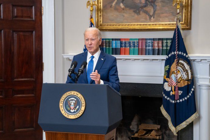 Joe Biden luego de reunirse con las principales empresas de inteligencia artificial. 