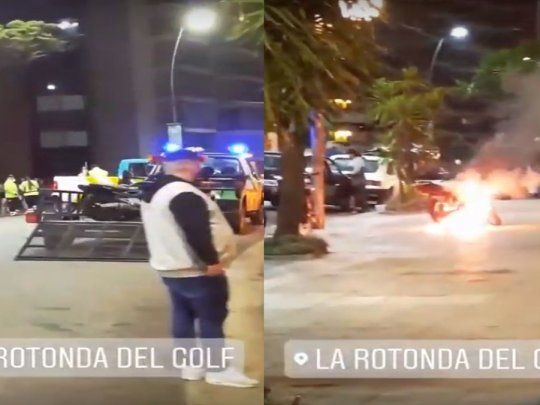La moto quedó totalmente destruida y fue trasladada para realizarle una pericia